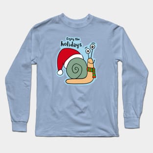 Enjoy the Holidays! Christmas Snail Long Sleeve T-Shirt